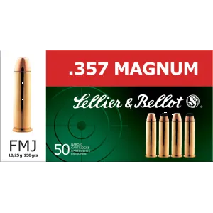 Sellier & Bellot Pistol & Revolver Ammo .357 Mag 158 gr FMJ 50/ct