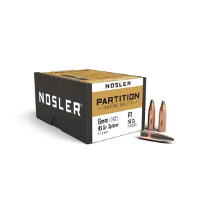 Nosler Partition Rifle Bullets 6mm .243" 95 gr SPT 50/ct