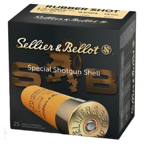 Sellier & Bellot Shotgun Ammunition 12 ga 2 5/8"  15 plts Rubber 25/ct