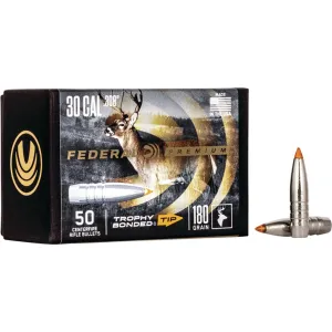 FEDERAL .308 CALIBER 180GR TROPHY BONDED TIP CB BULLET 50RD
