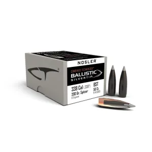 Nosler Ballistic SilverTip Hunting Rifle Bullets .338 cal .338" 200 gr SBT-BSTIP 50/ct