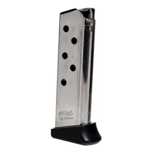 Walther PPK Magazine w/Finger Rest .380 ACP Nickel 6/rd