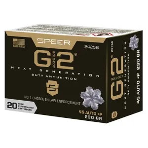 Speer Gold Dot Handgun Ammunition .45 Auto(+P) 230 gr G2 910 fps 20/ct