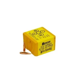 Berger VLD Target Bullets .22 cal .224" 80 gr HPBT 100/ct
