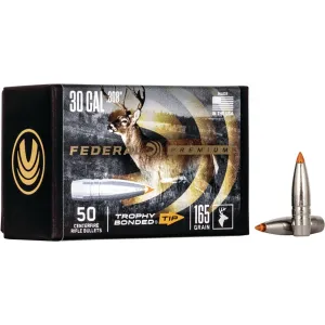 FEDERAL .308 CALIBER 165GR TROPHY BONDED TIP CB BULLET 50RD