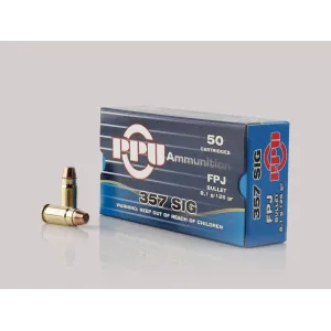 PPU Handgun Ammunition  .357 SIG 125gr FPJ 1542 fps 50/ct