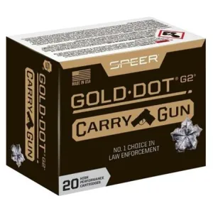 Speer Gold Dot G2 Carry Gun Handgun Ammunition 9mm Luger 135gr HP 20/ct