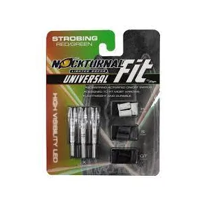 Nockturnal Universal Lighted Nocks Size Strobing Red & Green