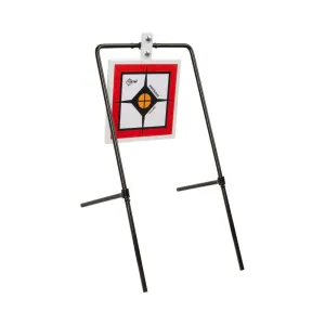 Allen EZ-Aim Hardrock AR500 Square Spinner Target & Stand for Rimfire Rounds & Centerfire Pistols, 9.5"W x 20"H White/Red/Black