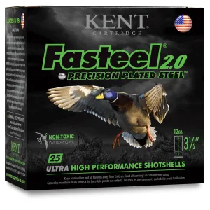 Kent Fasteel 2.0 Shotshells 12 ga 3-1/2" 1-3/8oz 1550 fps #BB 25/ct