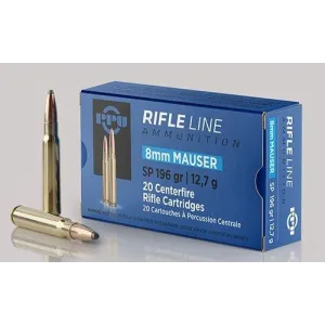 PRIVI 8MM MAUSER FMJ 198GR 20 RDS