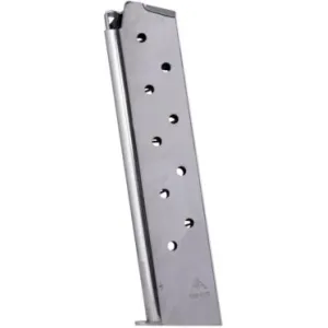 Mec-Gar 1911 Govt Handgun Magazine .45 ACP HT Nickel 10/rd