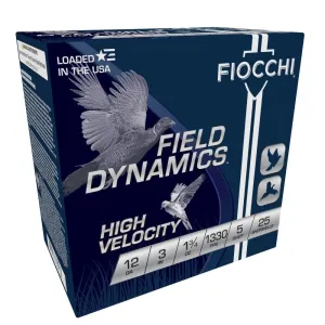 Fiocchi High-Velocity Hunting Shotshells 12 ga 3"  1 3/4 oz #5 1330 fps 25/ct