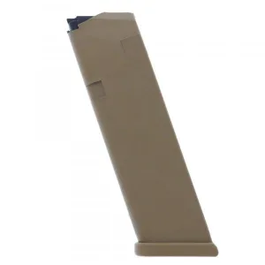 Glock Gen5 Factory Magazine Coyote G17 G17L G19 G19X G26 G34 9mm Luger 17/rd Bulk