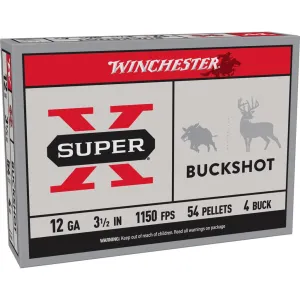 Winchester Super-X Buckshot Shotshells 12 ga 3-1/2" 1150 fps #4B 5/ct