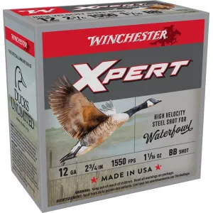Winchester Xpert High Velocity Steel Shotshells 12 ga 2-3/4" 1-1/16 oz 1550 fps #BB 25/ct