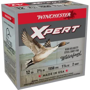 Winchester Xpert High-Velocity Steel Shotshells 12 ga 2-3/4" 1-1/16 oz 1550 fps #2 25/ct