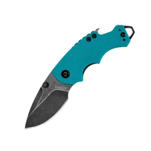Kershaw Shuffle Folding Knife 2-2/5" Drop Point Blade Blackwash Finish/Teal