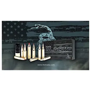 Hornady Black Rifle Ammunition .223 Rem 62 gr FMJ 3100 fps 20/ct