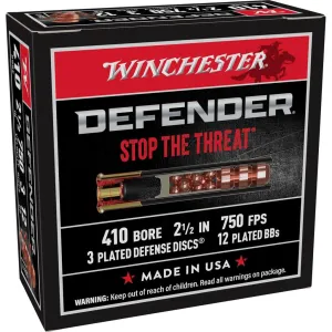 Winchester Supreme Elite PDX1 Personal Defense Shotgun Ammunition .410 ga 2 1/2"  3 disc, 12 plts + Slug 750 fps 10/ct