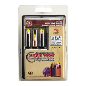 Thompson Center Shockwave Spire Point Polymer Tip Bullets .50 cal Sabot 250 gr 15/ct