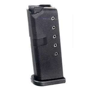 ProMag Steel Handgun Magazine Glock 43 9mm Black Polymer 6/rd