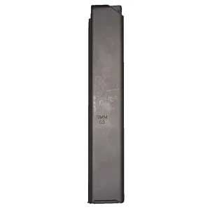 ASC AR Family Rifle Magazine Orange Follower 9mm Black Stainless Steel 32/rd