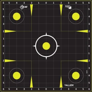 Allen EZ Aim Non-Adhesive Splash Target 12.5" Black and Yellow 30 per Pad