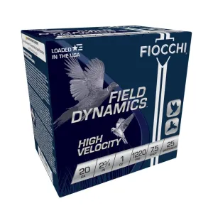 Fiocchi High Velocity Shotshells 20ga. 2-3/4" 1oz #7.5 25/ct