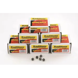 Traditions Muzzleloader Revolver Round Ball - Bulk Pack .44 cal .454" 140 gr  100/ct