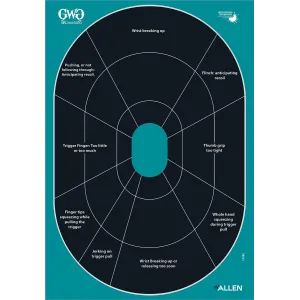 Allen Girls with Guns Splash Adhesive Oval Silhoutte Target 12x18 - 5/ct