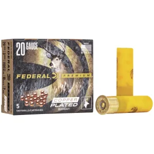 Federal Premium Buckshot 20ga 3" 18 plts #2B 1100 fps 5/ct