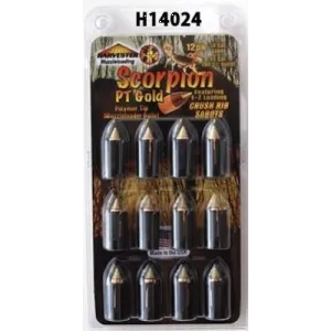 Harvester Muzzleloading Scorpion PT Gold Premium Polymer Tip Muzzleloader Bullets 50 Cal. Sabot 240 gr .451" Polymer Tip 12/pk