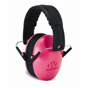 Walker's Game Kids Folding Passive Ear Muffs-Pink