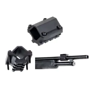 Leapers UTG Paintball Rail Barrel Mount,  Universal Shotgun - 3 Slot - Single-rail