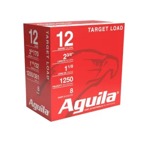 Aguila Target Shotshells 12 ga 2-3/4" 1-1/8oz 1250 fps #8 25/ct