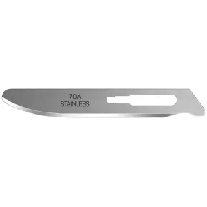 Havalon Piranta #70A Stainless Steel Thicker Blunt-Tip Blades - One Dozen