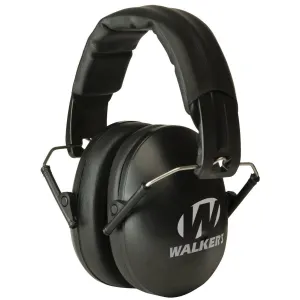 Walker's Small Passive Folding Ear Muffs- Black 23dB NRR