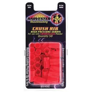 Harvester Muzzleloader 50 Cal. Crush Rib Sabots Fit 45 Cal. Bullets (Smokeless) 50/pk
