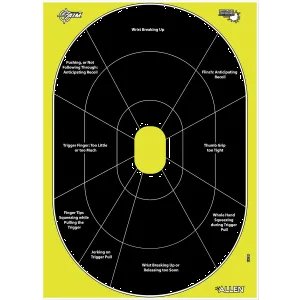 Allen EZ AIM Non-Adhesive Splash Handgun Trainer 12x8 - 8/ct
