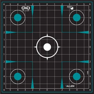 Allen Girls with Guns Splash Adhesive Sight Grid Targets 12x12 - 5/ct