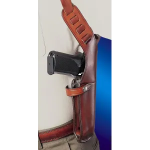 Bianchi Model X15 Vertical Shoulder Holster, Sig Sauer P220, P220R, Right Hand, Plain Tan
