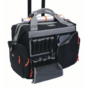 G-Outdoors Rolling Range Bag- with Telescoping Handle-Black