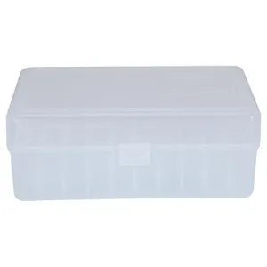 Berry's Mfg 411 Clear Ammo Flip Top Box  Holds 50 Rounds - .45/70 Govt