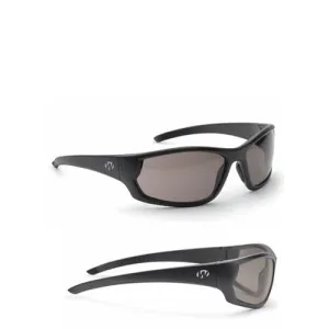 Walker's Vector Full Frame Shooting Glasses Black with Smoke Lens with Case