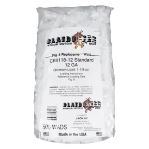 Claybuster Shotshell Wads - 12 ga 1-1/8 oz Replaces WAA12 500/pk