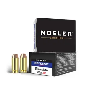 Nosler Defense Handgun Ammo 10mm 200gr Bonded JHP 20/ct