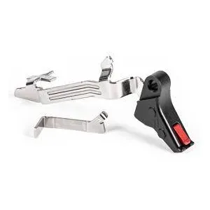 ZEV PRO FLAT FACE GLOCK TRIGGER UPGRADE BAR KIT, GEN5, BLK/RED