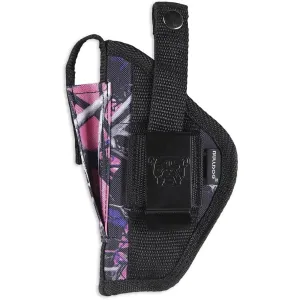 Bulldog Extreme Handgun Holster with Belt Loop and Clip for Small Frame Revolvers with 2-2.5" Barrels Muddy Girl Pink Camo Ambi