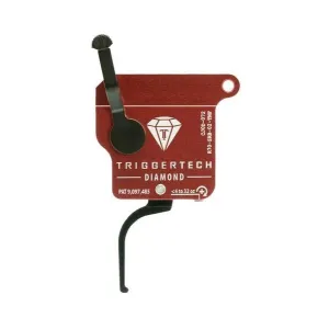 TriggerTech Rem Clone(NO BOLT STOP)Black Diamond Flat Trigger Single Stage Adjustable Black/Red